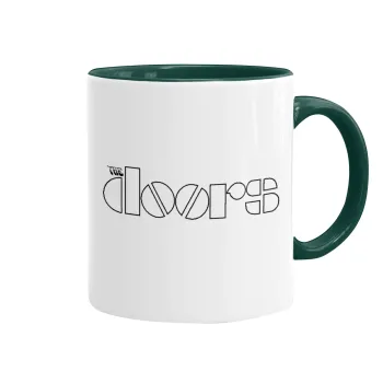 The Doors, Κούπα χρωματιστή πράσινη, κεραμική, 330ml