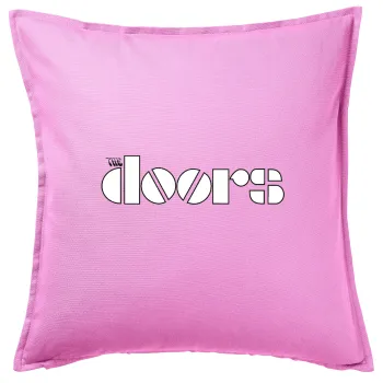 The Doors, Μαξιλάρι καναπέ ΡΟΖ 100% βαμβάκι, περιέχεται το γέμισμα (50x50cm)