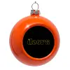 Orange Christmas tree ornament bauble 8cm