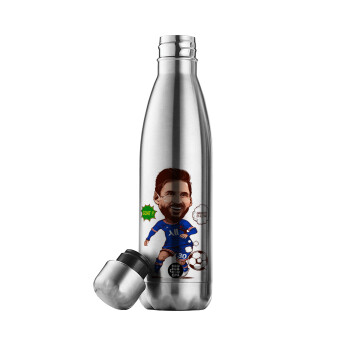 Lionel Messi drawing, Inox (Stainless steel) double-walled metal mug, 500ml