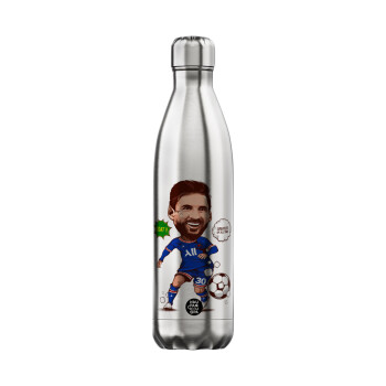 Lionel Messi drawing, Inox (Stainless steel) hot metal mug, double wall, 750ml