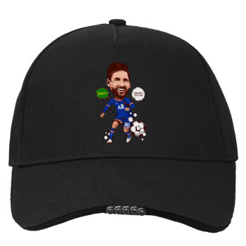Lionel Messi drawing, Work & Activity LED Light Cap – Perfect for Night & Low Light Conditions (100% COTTON, ADULT, UNISEX)