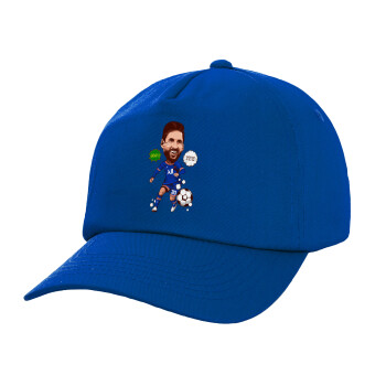 Lionel Messi drawing, Twill Children's Cap, ROYAL BLUE (100% COTTON, CHILDREN, UNISEX)