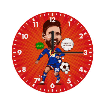 Lionel Messi drawing, Ρολόι τοίχου ξύλινο (20cm)