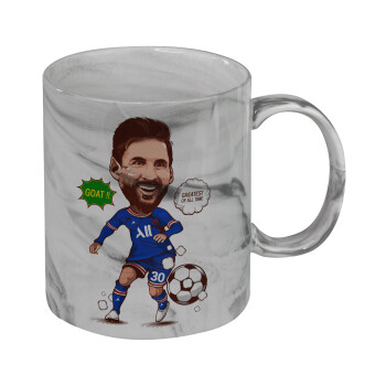 Lionel Messi drawing, Κούπα κεραμική, marble style (μάρμαρο), 330ml