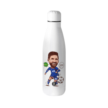 Lionel Messi drawing, Metal mug thermos (Stainless steel), 500ml