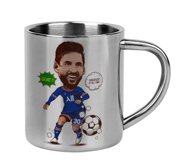 Lionel Messi drawing — Mug Stainless steel double wall 300ml