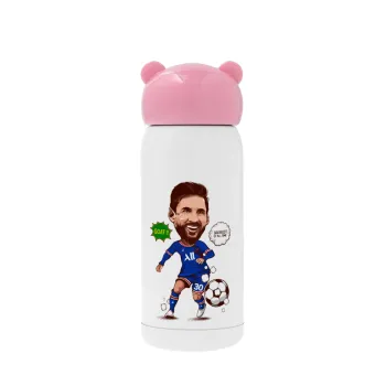 Lionel Messi drawing, Ροζ ανοξείδωτο παγούρι θερμό (Stainless steel), 320ml