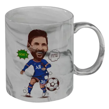 Lionel Messi drawing, Κούπα κεραμική, marble style (μάρμαρο), 330ml