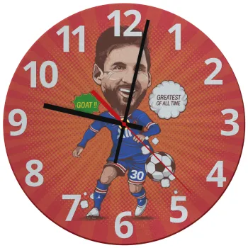 Lionel Messi drawing, Ρολόι τοίχου γυάλινο (30cm)