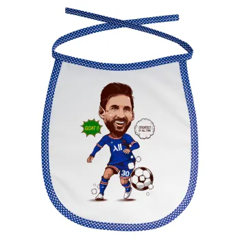 Lionel Messi drawing, Σαλιάρα μωρού αλέκιαστη με κορδόνι Μπλε