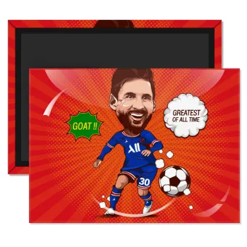 Lionel Messi drawing, Ορθογώνιο μαγνητάκι ψυγείου διάστασης 9x6cm