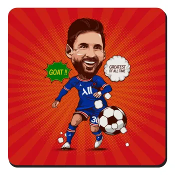 Lionel Messi drawing, Τετράγωνο μαγνητάκι ξύλινο 9x9cm