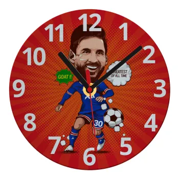 Lionel Messi drawing, Ρολόι τοίχου γυάλινο (20cm)