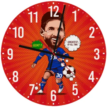 Lionel Messi drawing, Ρολόι τοίχου ξύλινο (30cm)
