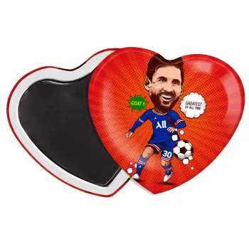 Lionel Messi drawing, Μαγνητάκι καρδιά (57x52mm)