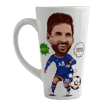 Lionel Messi drawing, Κούπα κωνική Latte Μεγάλη, κεραμική, 450ml