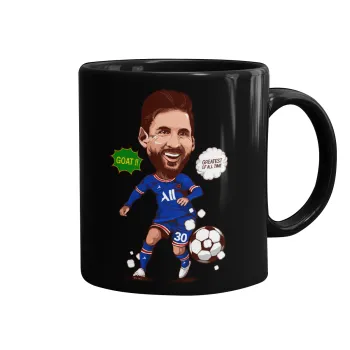 Lionel Messi drawing, Κούπα Μαύρη, κεραμική, 330ml