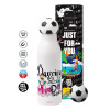 Soccer Metal mug thermos, double wall, 550ml