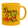 Ceramic coffee mug yellow, 330ml