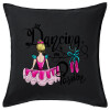 Sofa cushion black 50x50cm includes filling