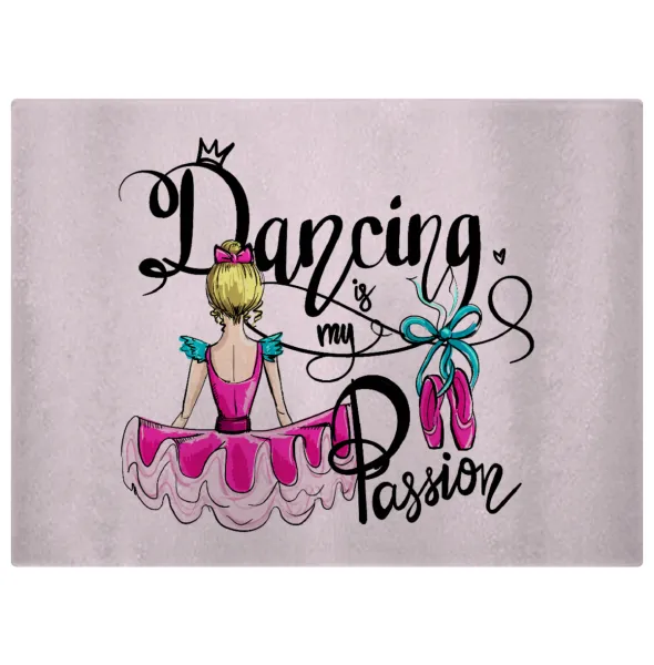 Dancing is my Passion — Επιφάνεια κοπής γυάλινη (38x28cm)