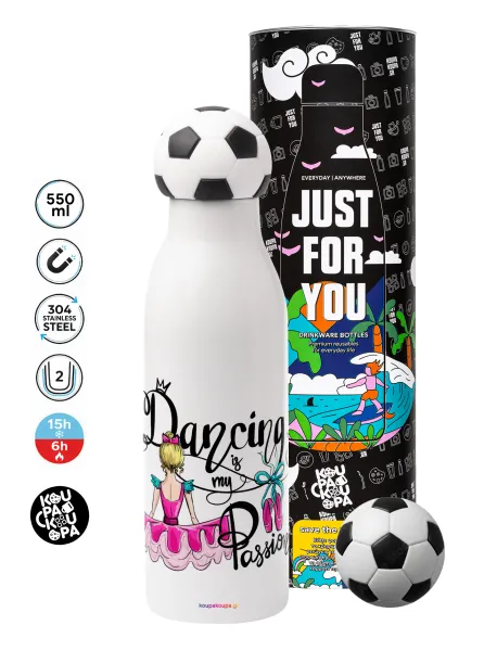 Dancing is my Passion — Soccer Metal mug thermos, double wall, 550ml