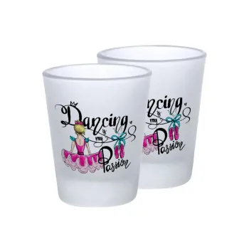 Dancing is my Passion, Σφηνοπότηρα γυάλινα 45ml του πάγου (2 τεμάχια)