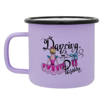 Dancing is my Passion, Κούπα Μεταλλική εμαγιέ ΜΑΤ Light Pastel Purple 360ml