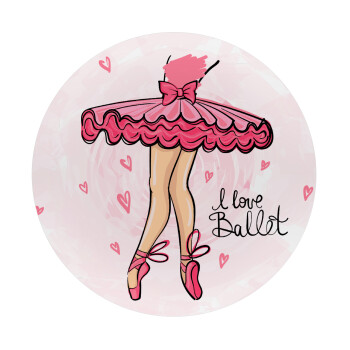 I Love Ballet, Mousepad Round 20cm