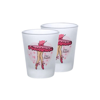 I Love Ballet, Σφηνοπότηρα γυάλινα 45ml του πάγου (2 τεμάχια)