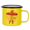 Metallic enamel MATT Yellow cup 360ml