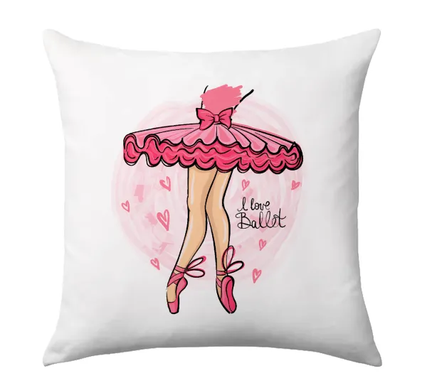 I Love Ballet — Μαξιλάρι καναπέ 40x40cm περιέχεται το  γέμισμα