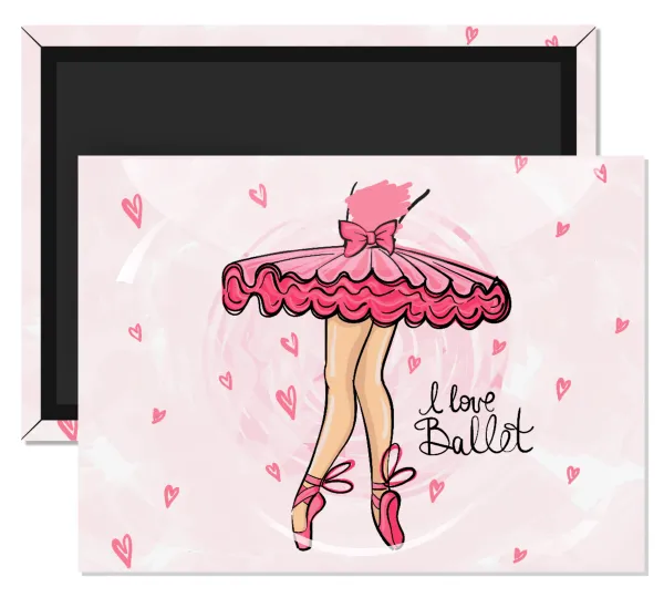 I Love Ballet — Ορθογώνιο (9x6cm)