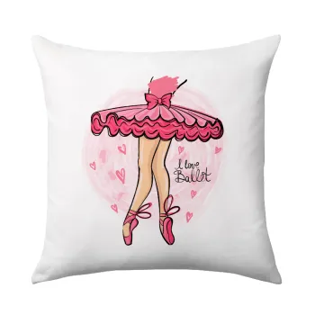 I Love Ballet, Sofa cushion 40x40cm includes filling