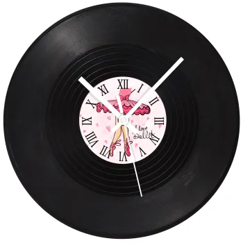 I Love Ballet, Ρολόι τοίχου Βινύλιο (30cm)