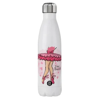 I Love Ballet, Μεταλλικό παγούρι θερμός (Stainless steel), διπλού τοιχώματος, 750ml