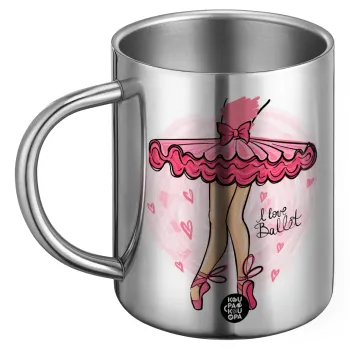 I Love Ballet, BIG Mug Stainless steel double wall (450ml)