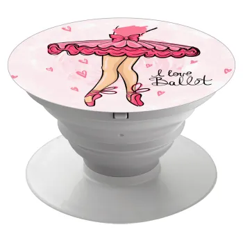 I Love Ballet, Phone Holders Stand  White Hand-held Mobile Phone Holder