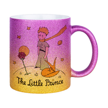 The Little prince classic, Κούπα Χρυσή/Ροζ Glitter, κεραμική, 330ml