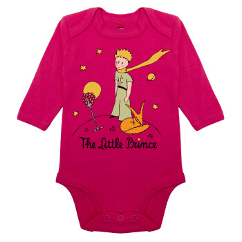 Ο μικρός πρίγκιπας classic, Μακρυμάνικο βρεφικό φορμάκι, 0-18 μηνών, ΡΟΖ, 100% Organic Cotton