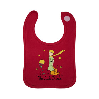 The Little prince classic, Σαλιάρα με Σκρατς Κόκκινη 100% Organic Cotton (0-18 months)