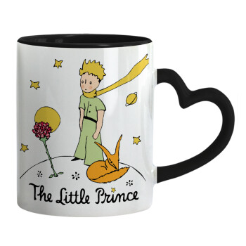 The Little prince classic, Mug heart black handle, ceramic, 330ml