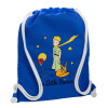 Backpack pouch GYMBAG Blue, with pocket (40x48cm) & thick cords