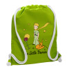 Backpack bag GYMBAG LIME GREEN, with pocket (40x48cm) & thick cords