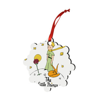 The Little prince classic, Christmas ornament snowflake wooden 7.5cm