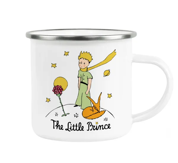 The Little prince classic — Metallic enamel cup white 360ml