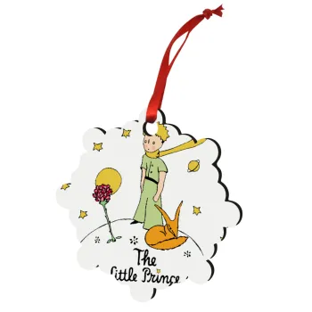 The Little prince classic, Christmas ornament snowflake wooden 7.5cm