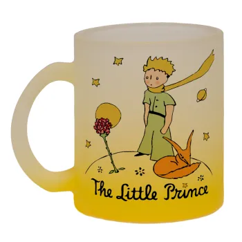 The Little prince classic, Κούπα γυάλινη δίχρωμη με βάση το κίτρινο ματ, 330ml