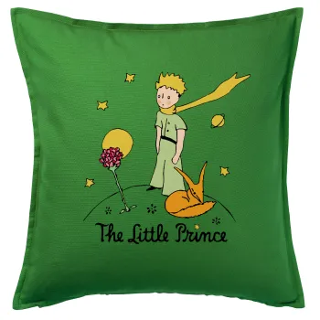Ο μικρός πρίγκιπας classic, Μαξιλάρι καναπέ Πράσινο 100% βαμβάκι, περιέχεται το γέμισμα (50x50cm)
